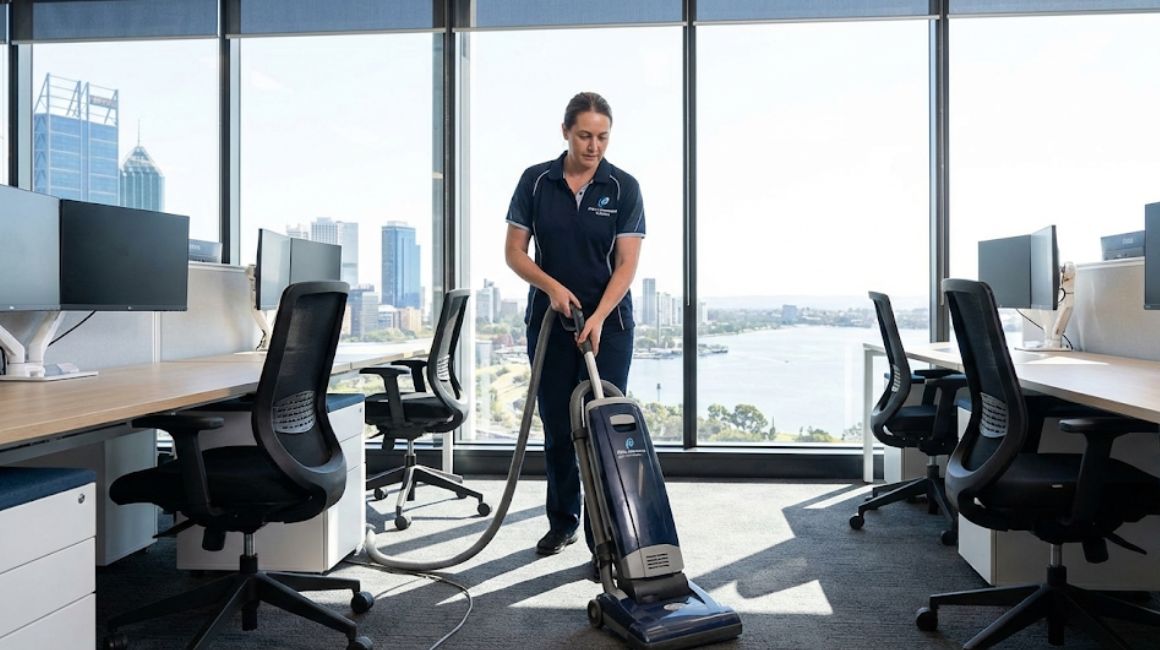 Daily office cleaning service Perth workspace