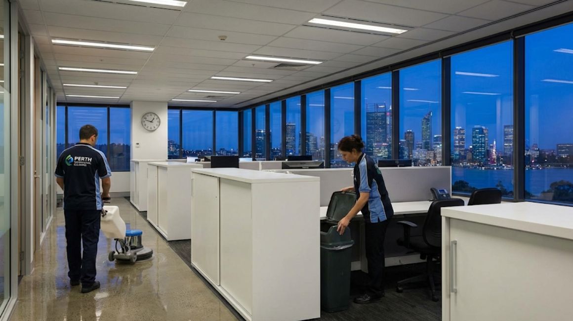 Evening office cleaning after hours Perth commercial