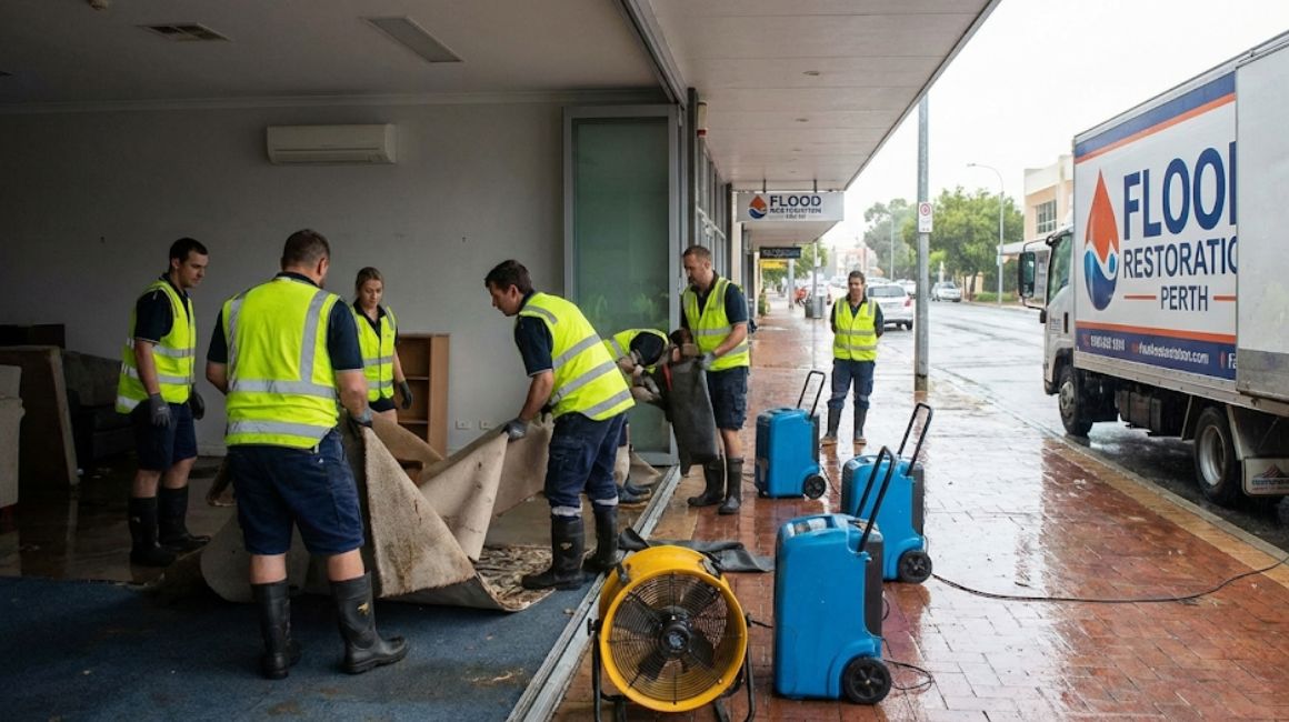 Flood damage emergency cleaning restoration Perth