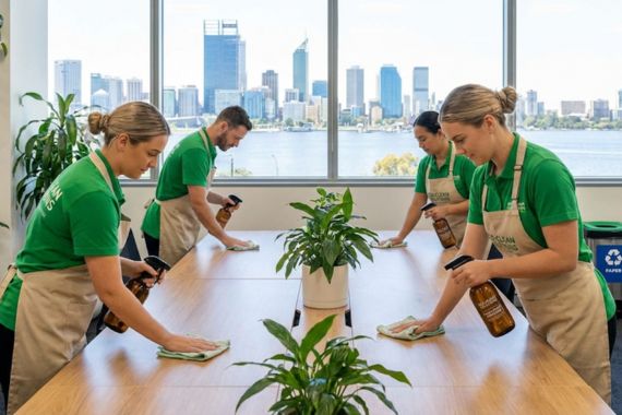 Sustainable office cleaning eco-friendly Perth workplace