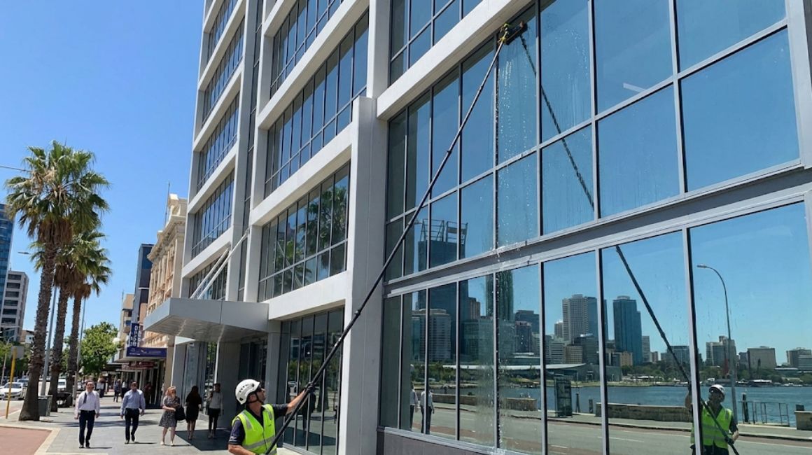 Water-fed pole window cleaning system Perth